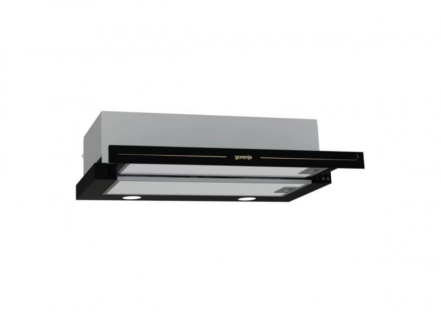 Teleskopski aspiratori / dizajn linija Classico Gorenje CLASSICO Ugradni kuhinjski aspirator  Maksimalni protok vazduha 435m³ / h 3 brzine rada LED osvetljenje BHP 62 CLB 1