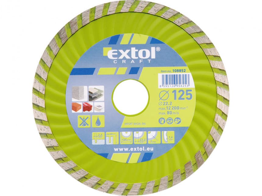 Dijamant sečivo TURBO (fleks ploča) 125X2X222mm  EC 108852 1