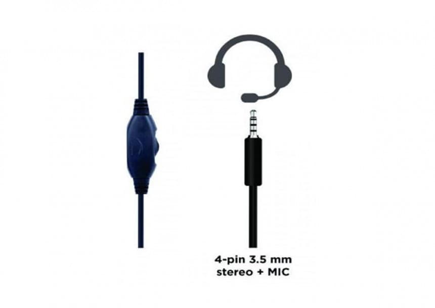 Slušalice Gembird GHS-05-B Stereo sa mikrofonom+volume kontrolom 3.5mm plave 2