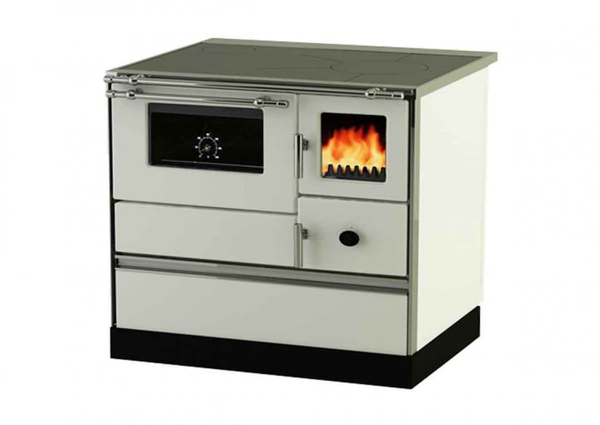 Šporet na čvrsto gorivo Alfa Plam 70 Dominant, beli, levi 1