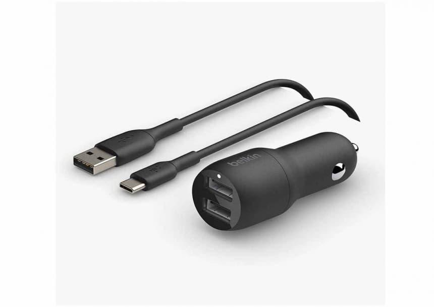 Auto punjač BELKIN CCE001BT1MBK USB-A USB-C 1