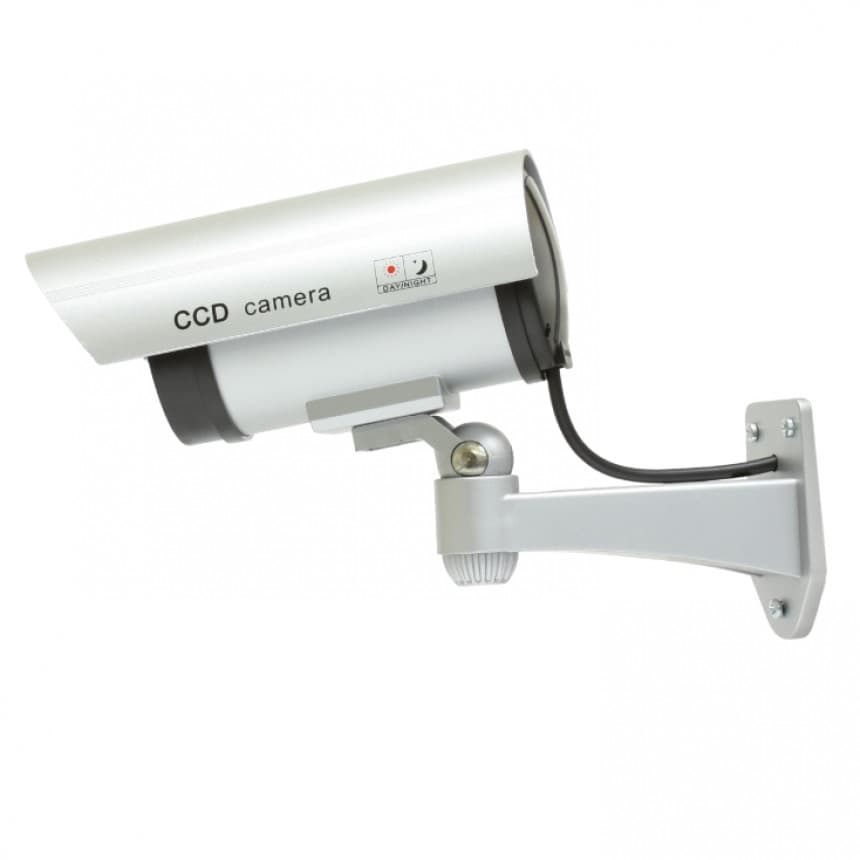 Lazna kamera srebrna HSK110 Outdoor dummy security camera IMITACIJA KAMERE 39530 1