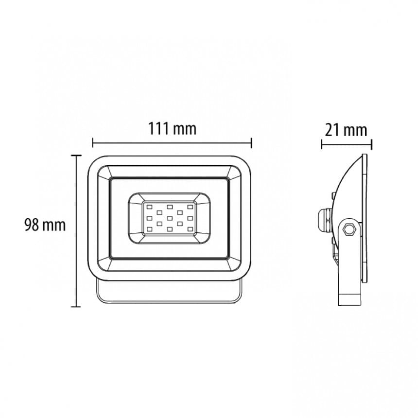 LED reflektor 10W LRF024EW-10W/BK 3