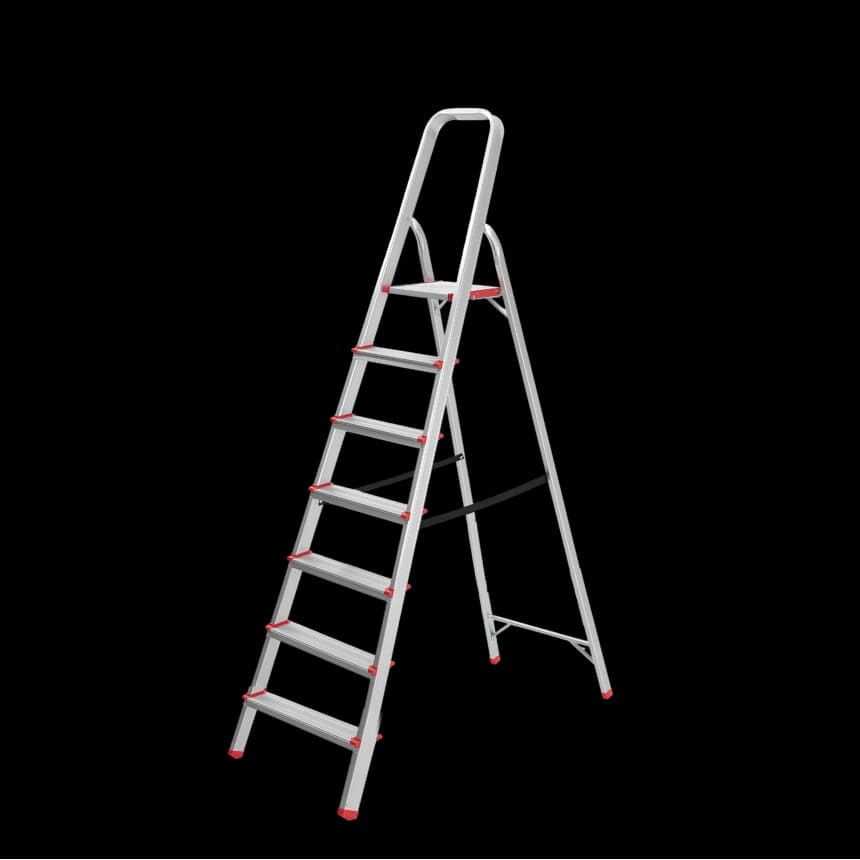 ATON Aluminijumske sklopive platformske merdevine 6+1 1.39m ATN-DLH107 1