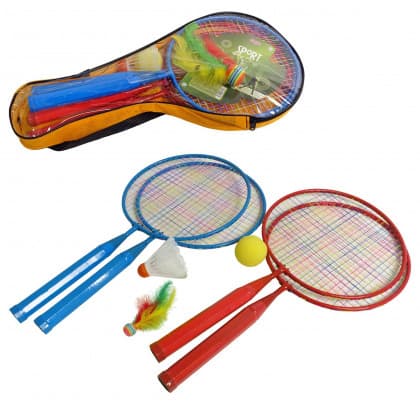 Set za badminton od 4 mini reketa i 3 vrste loptica 22-624000