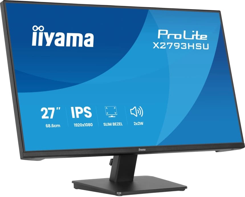 IIyama X2793HSU-B1 27" IPS panel, 1920x1080 at 120Hz, 1ms MPRT, 350cd/m2, 1500:1, Speakers, HDMI, DisplayPort, USB 2x2.0 10