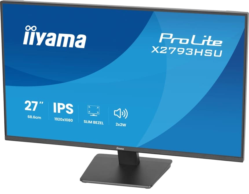 IIyama X2793HSU-B1 27" IPS panel, 1920x1080 at 120Hz, 1ms MPRT, 350cd/m2, 1500:1, Speakers, HDMI, DisplayPort, USB 2x2.0 12