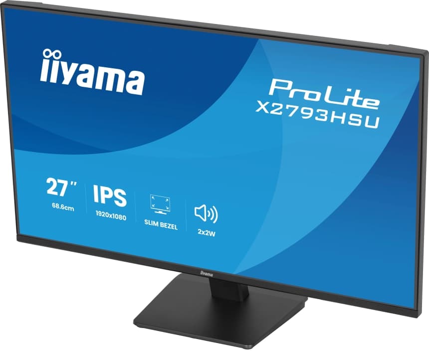 IIyama X2793HSU-B1 27" IPS panel, 1920x1080 at 120Hz, 1ms MPRT, 350cd/m2, 1500:1, Speakers, HDMI, DisplayPort, USB 2x2.0 2
