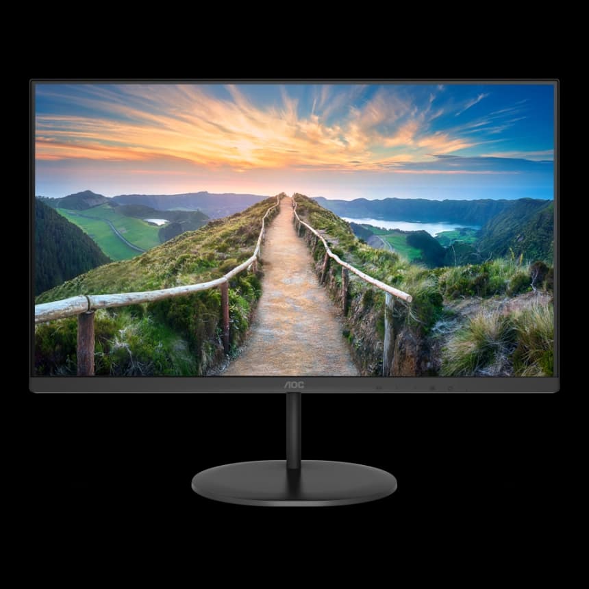 Monitor AOC Q27V4EA 27"/IPS/2560x1440/75Hz/4ms GtG/HDMI,DP/adaptive sync/zvucnici/VESA/crna 1