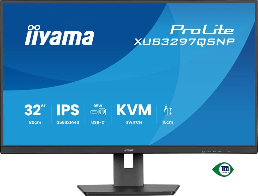 Monitor 31.5" Iiyama XUB3297QSNP-B1 IPS 2560x1440/100Hz/1ms/HDMI/DP/4xUSB 1