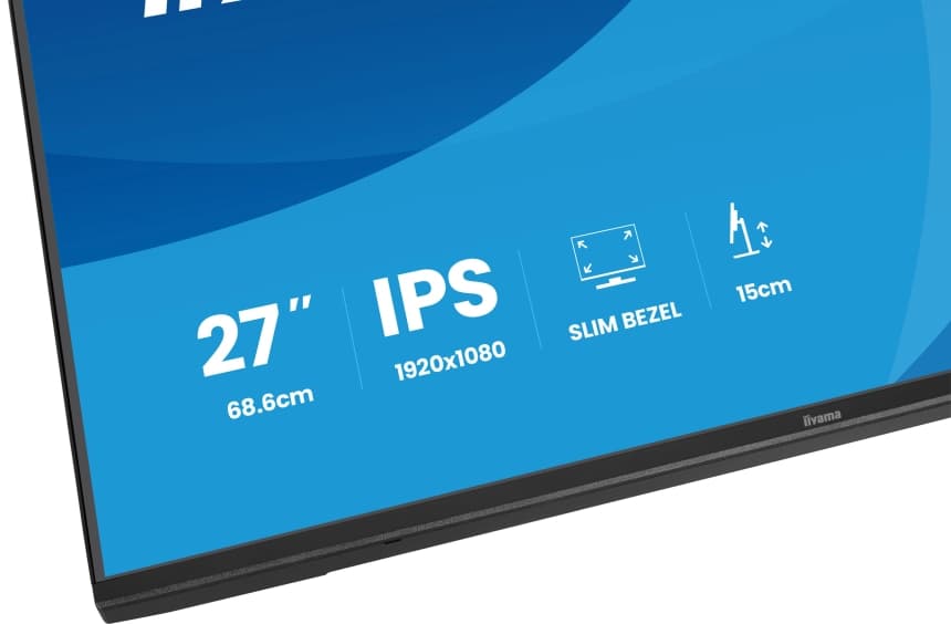 IIyama XB2797HSU-B1 27" IPS panel, 1920x1080 at 120Hz, EyeComfort, 15cm height adjustable stand, 350cd/m2, Speakers, HDMI, DisplayPort, 1ms MPRT, USB 2x3.2 plus 2x USB-C 8