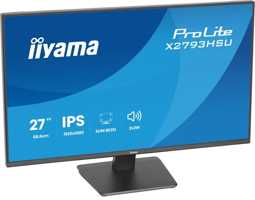 IIyama X2793HSU-B1 27" IPS panel, 1920x1080 at 120Hz, 1ms MPRT, 350cd/m2, 1500:1, Speakers, HDMI, DisplayPort, USB 2x2.0 11