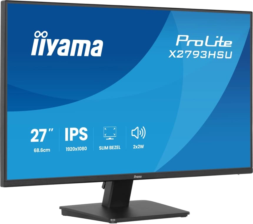 IIyama X2793HSU-B1 27" IPS panel, 1920x1080 at 120Hz, 1ms MPRT, 350cd/m2, 1500:1, Speakers, HDMI, DisplayPort, USB 2x2.0 9