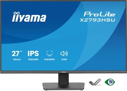 IIyama X2793HSU-B1 27" IPS panel, 1920x1080 at 120Hz, 1ms MPRT, 350cd/m2, 1500:1, Speakers, HDMI, DisplayPort, USB 2x2.0