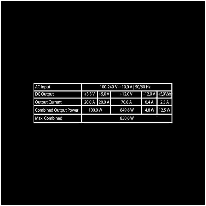 Napajanje 850W LC Power LC6850G-SI V3.1 80 Plus GOLD 3