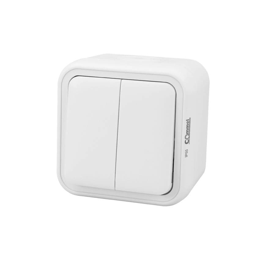 Serijska instalacijska sklopka 10A 250V IP55 bela 1