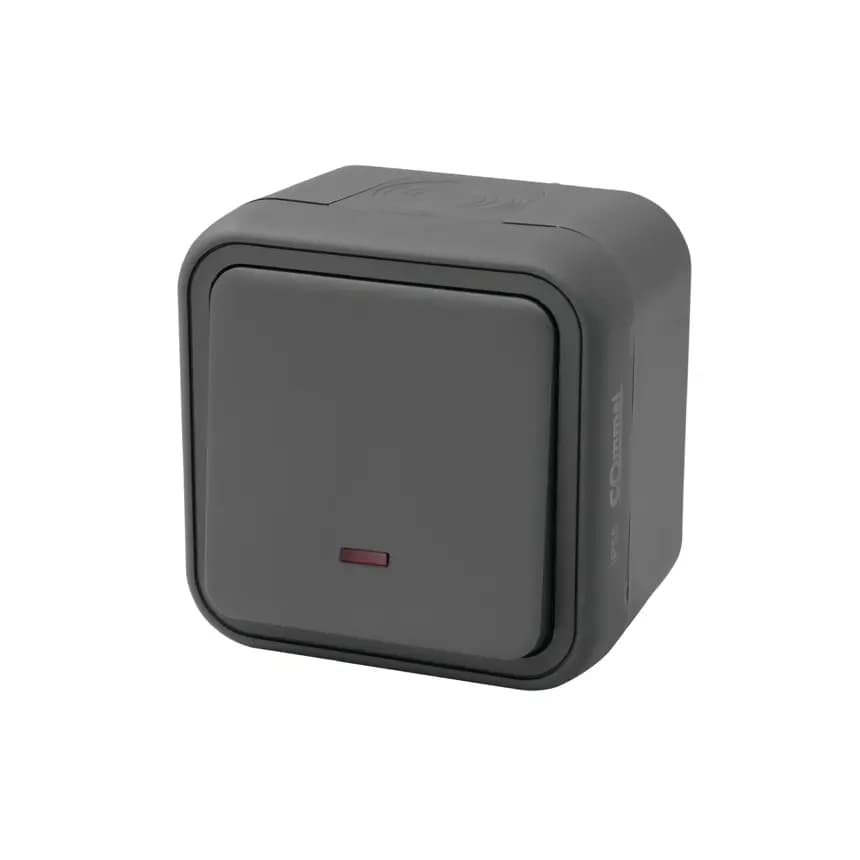 Prekidac sa indikacijom 10A 250V IP55, antracit 1