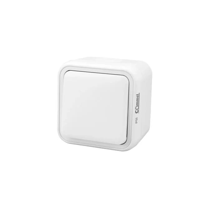 Jednopoln instalacijska sklopka 10A 250V IP55 bela 1
