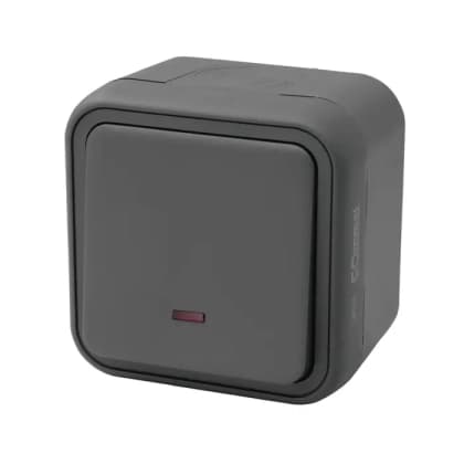 Prekidac sa indikacijom 10A 250V IP55, antracit