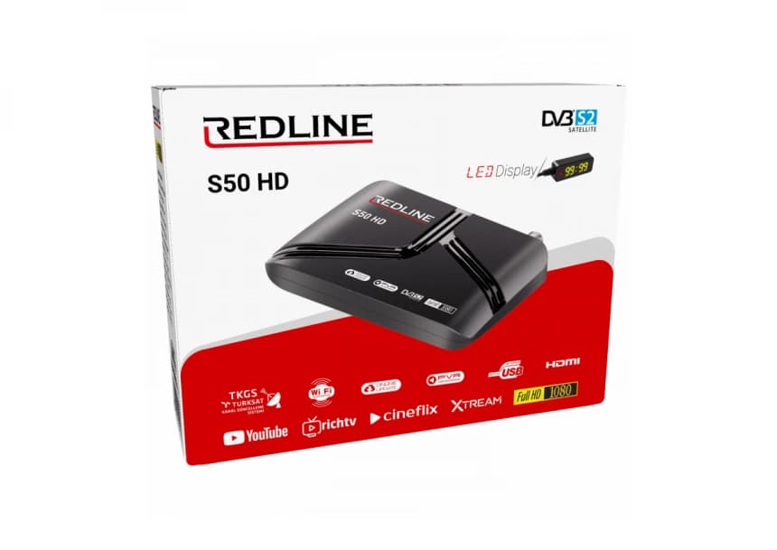 REDLINE Prijemnik satelitski DVB-S2, Full HD, HDMI, USB - S50 HD 2
