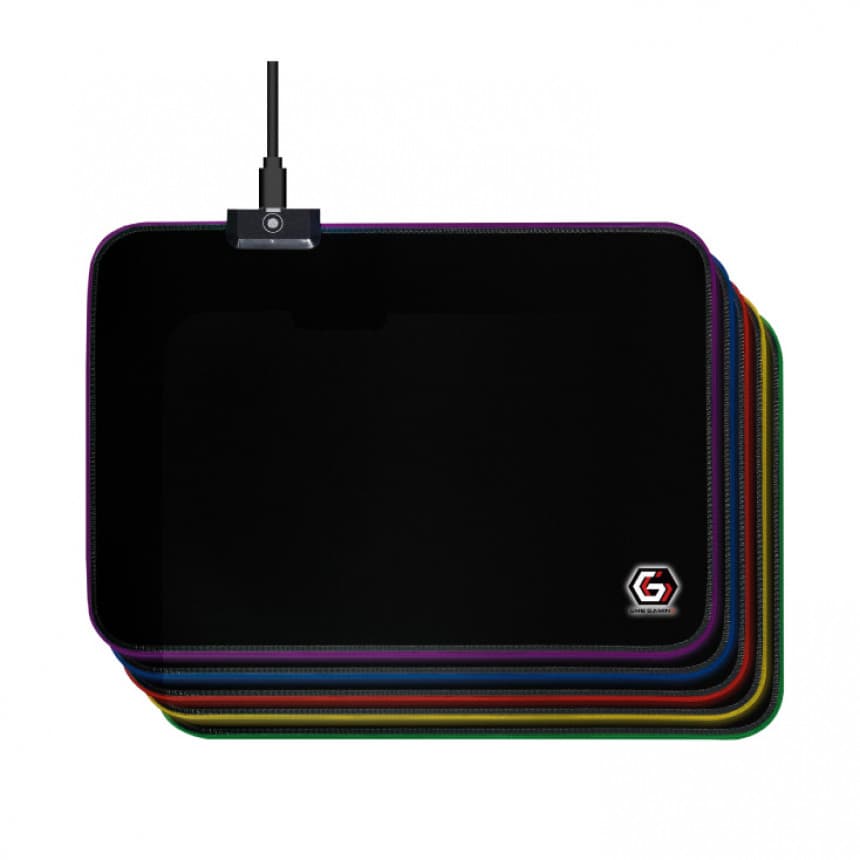 MP-GAMELED-M Gembird Gejmerska podloga za misa od gume, 250x350mm, 4mm RGB LED svetlo, MEDIUM 1