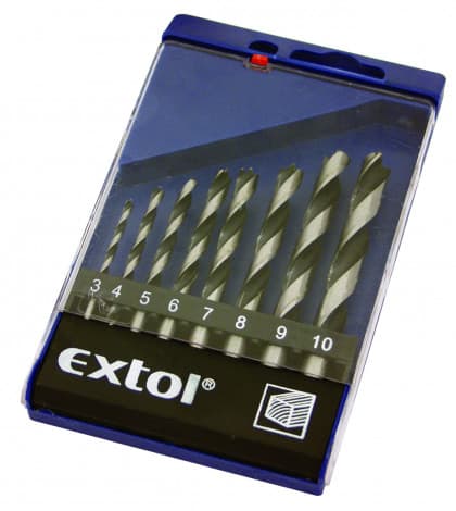 Burgije za drvo set 8  ∅3 10mm polirane  EC 1142