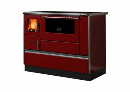 Šporet na čvrsto gorivo Alfa Plam 90H Dominant, crveni, desni