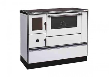 Šporet na čvrsto gorivo Alfa Plam 90H Dominant, beli, desni