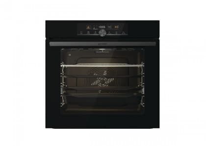 Ugradna rerna Gorenje Piroliza samostalna ugradna rerna IconTouch upravljanje multifunkcijska rerna 21P Teleskopska vođica Kružni grejač i ventilator za pečenje na više nivoa istovremeno 77 litara SteamBake AirFry+ Fastpreheat Defrost PerfectGrill Pizza funkcija GentleBake AquaClean SoftOpen i GentleClose sonda za meso BPS 6747 A06 BG