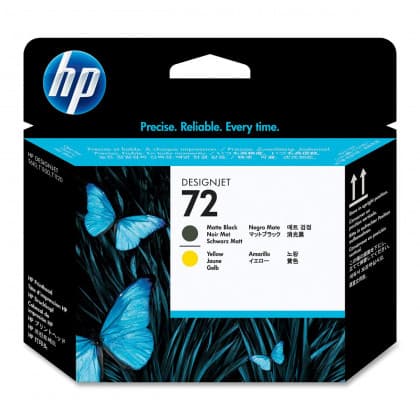 HP C9384A No.72 Matte Black And Yellow Printhead