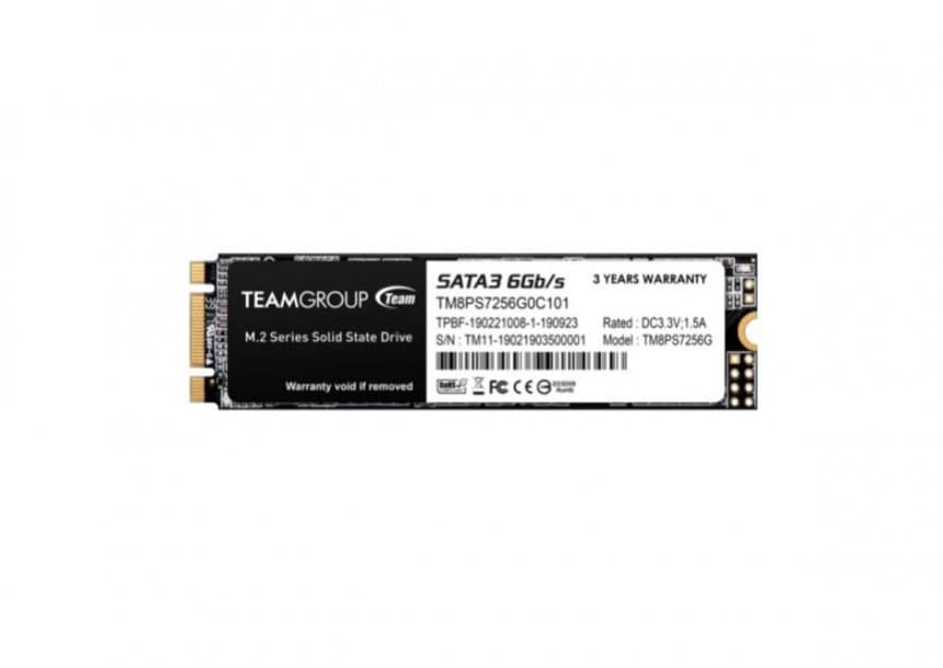 TeamGroup M.2 2280 256GB MS30 NGFF SSD SATA3 500/400MB/s TM8PS7256G0C101 1