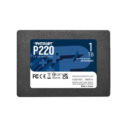 1TB Patriot SSD P220 SATA 3 2,5" P220S1TB25