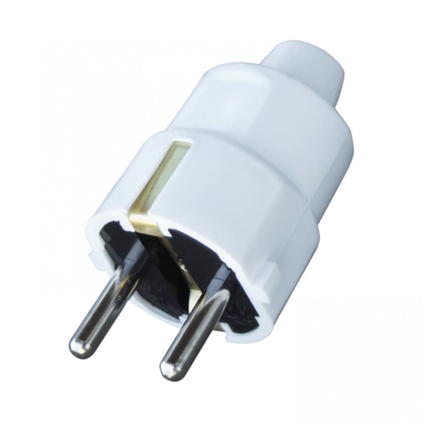 Šuko utikač plastični DPUM/WH 1