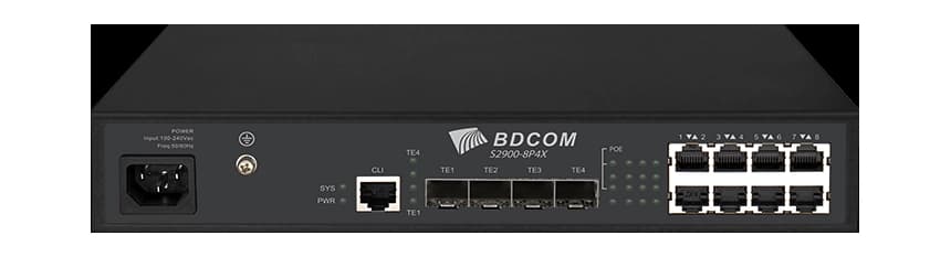 BDCOM switch S2900-8P4X , gigabit, Poe, 8xPoE, 4x10G 1