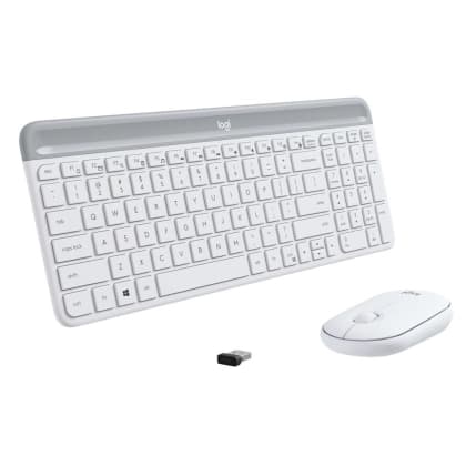 Logitech MK470 Slim Wireless Keyboard and Mouse Combo Off White - US