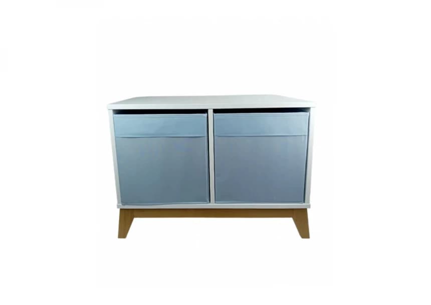 Komoda Tchibo u beloj boji sa 2 platnenefioke 000621 1