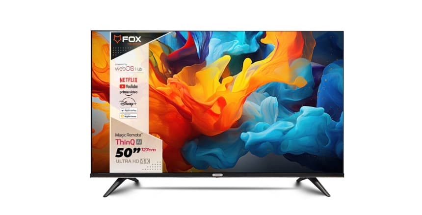 Televizor Fox 50WOS626D Smart, DLED, 4k UHD, 50"(127 cm), ATV/DTV-C/T/T2/S/S2 1