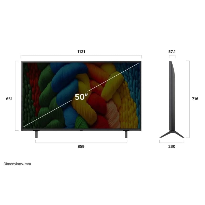 Televizor LG 50NANO80A3B/NanoCell/50"/4K Ultra HD/smart/webOS 25/crna 16