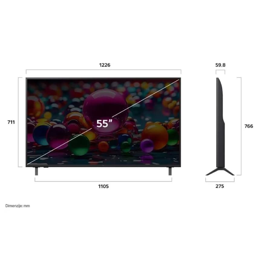 Televizor LG 55UA75003LA/Direct LED/55"/4K Ultra HD/smart/webOS 25/crna 14