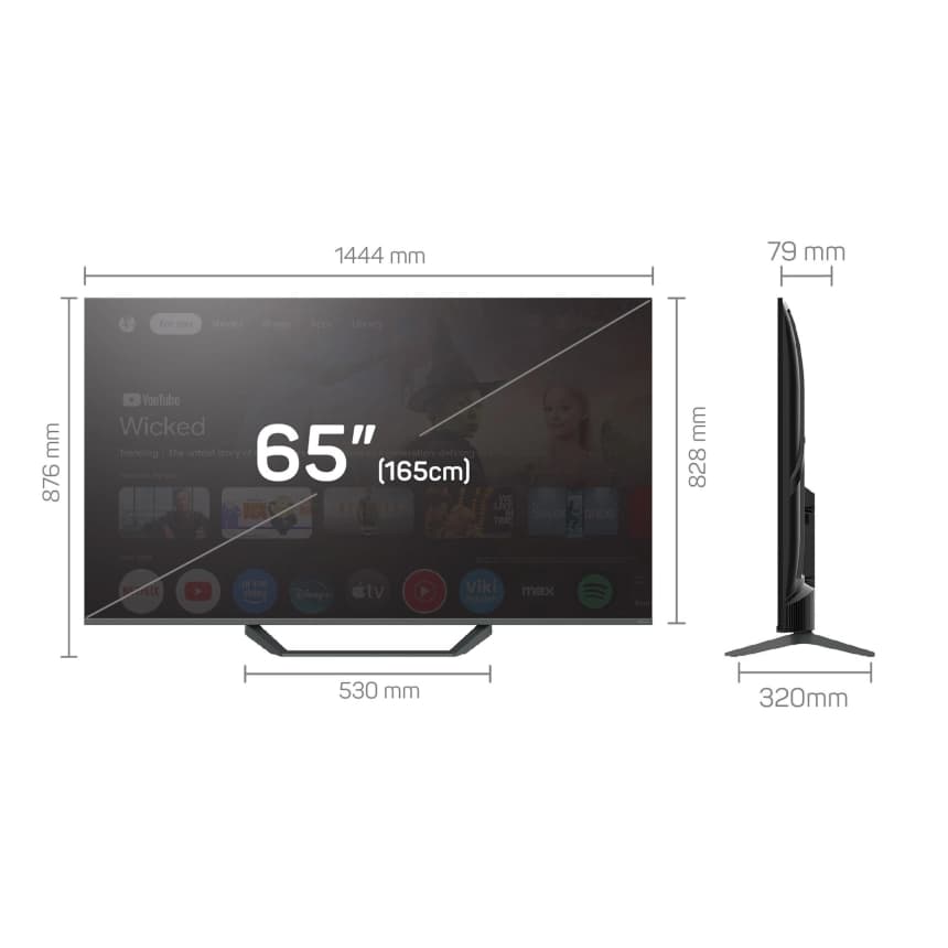 Televizor TESLA Q65E655GUS/QLED/65"/4K/Smart/Google TV/siva 5