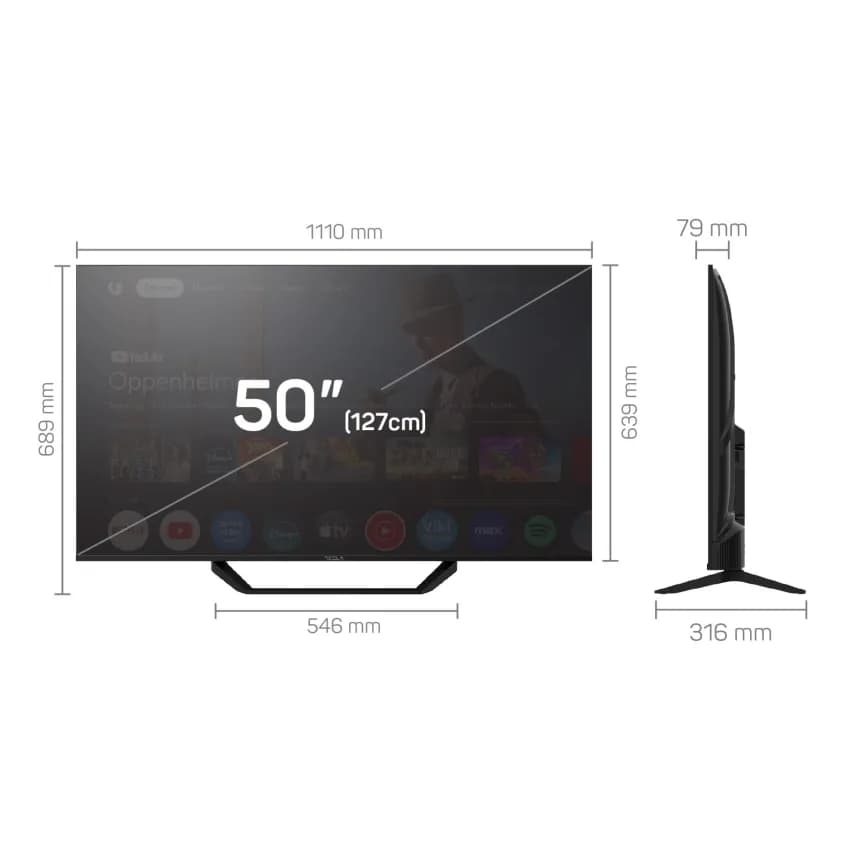 Televizor Tesla 50E655BUS Smart, LED, 4K UHD, 50"(127cm), DVB-T/T2/C/S/S2 9