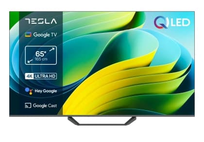 Televizor TESLA Q65E655GUS/QLED/65"/4K/Smart/Google TV/siva