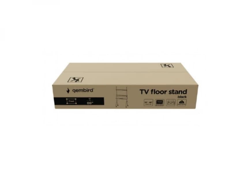 TVS-86F-02 Gembird Podni stalak za TV, 55-86inc, crni 2