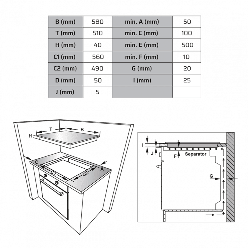 Vox Ugradna ploča EBG 310 GIX 6