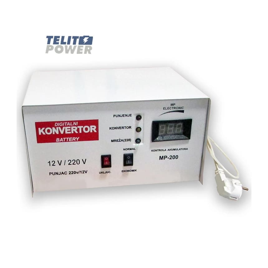 Digitalni pretvarač-punjač-konvertor 12/220V MP-200 - 14Ah kapaciteta 1