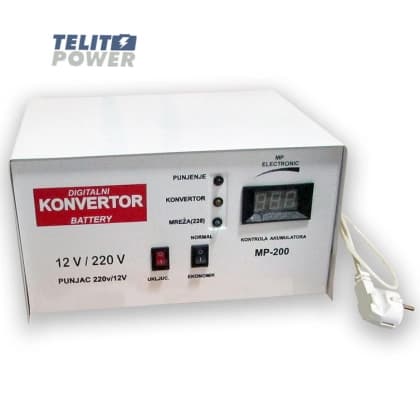 Digitalni pretvarač-punjač-konvertor 12/220V MP-200 - 14Ah kapaciteta