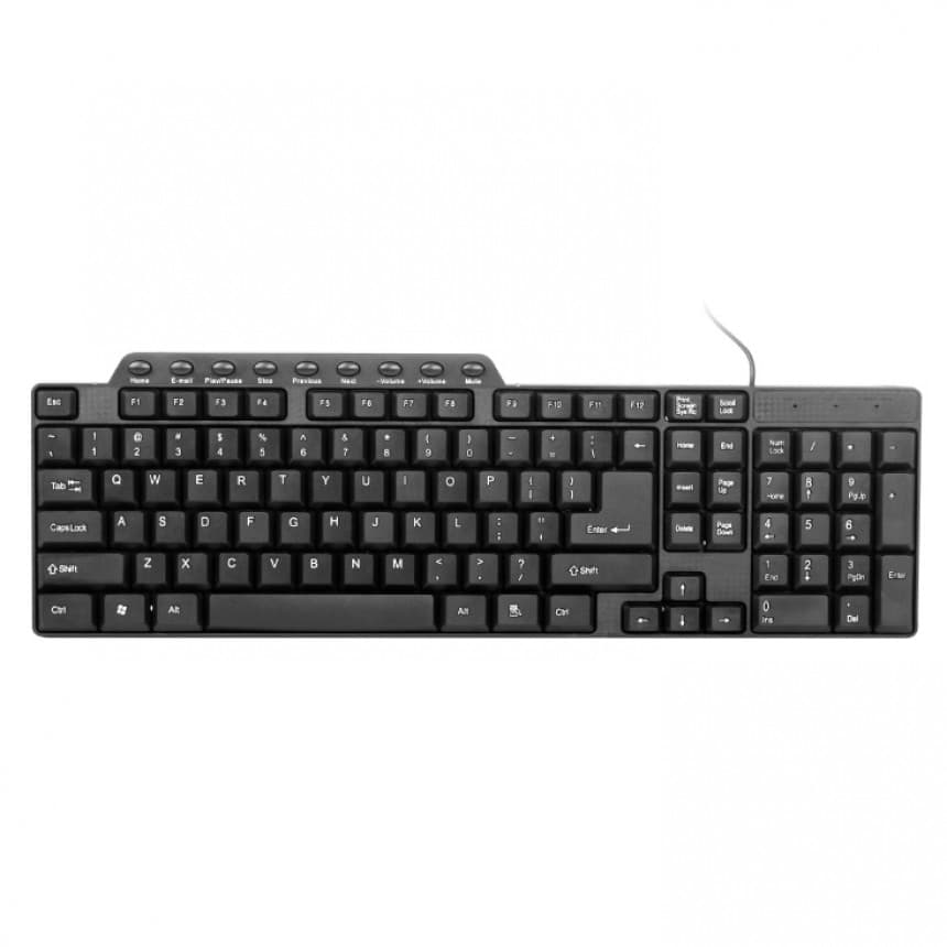 KB-UM-104 Gembird Multimedijalna tastatura US layout black USB 1