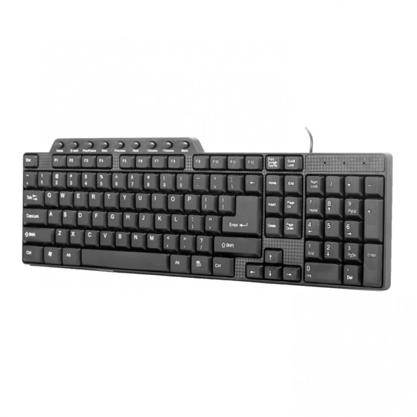KB-UM-104 Gembird Multimedijalna tastatura US layout black USB 3