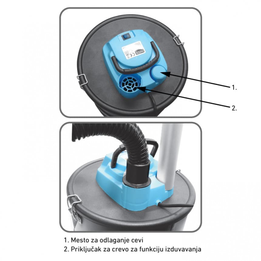 Usisivač za pepeo 1000W 20l UP7110-20 2