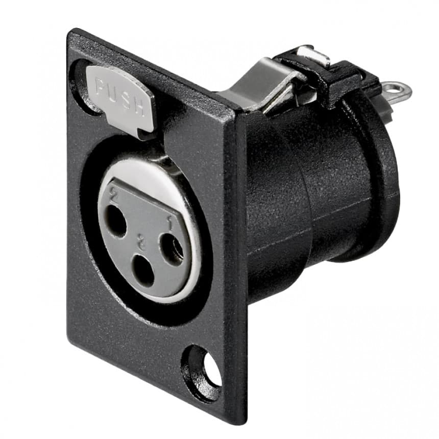 XLR utičnica S25K/BK 1